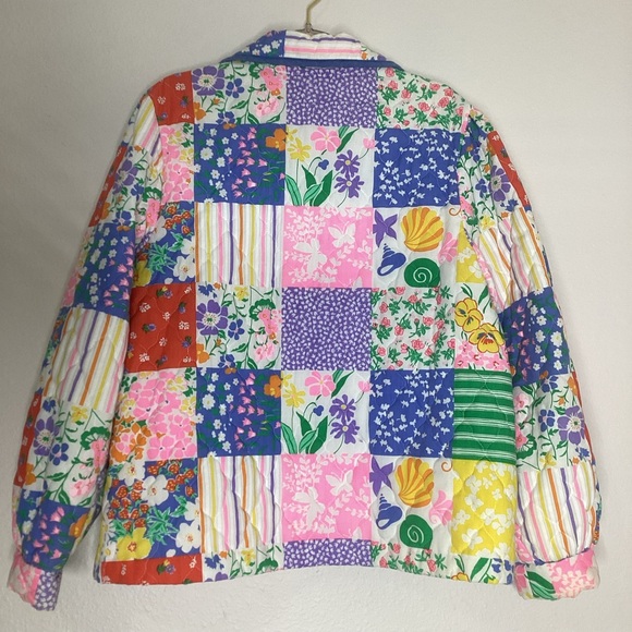 Vintage Rosemary Long Quilted Jacket Patchwork Design Med - Picture 2 of 10